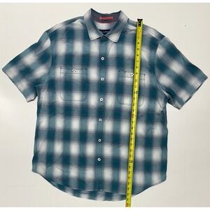 Tommy Bahama Plaid Short Sleeve Button Up Shirt Mens XL Casual Tencel‎ Blend